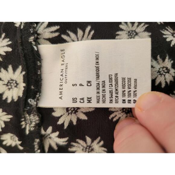 American Eagle Outfitters small black with white flowers sleeveless maxi dress - Picture 5 of 6